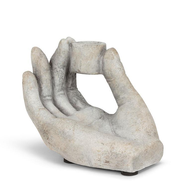 Low Dainty Hand Taper Holder - 4"