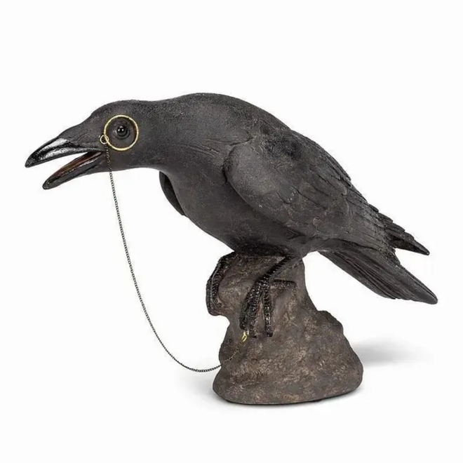 Raven with Monocle Statue - 14"