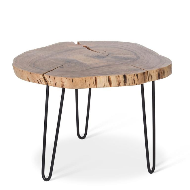 Large Tree Stump Pin Leg Side Table - 21"