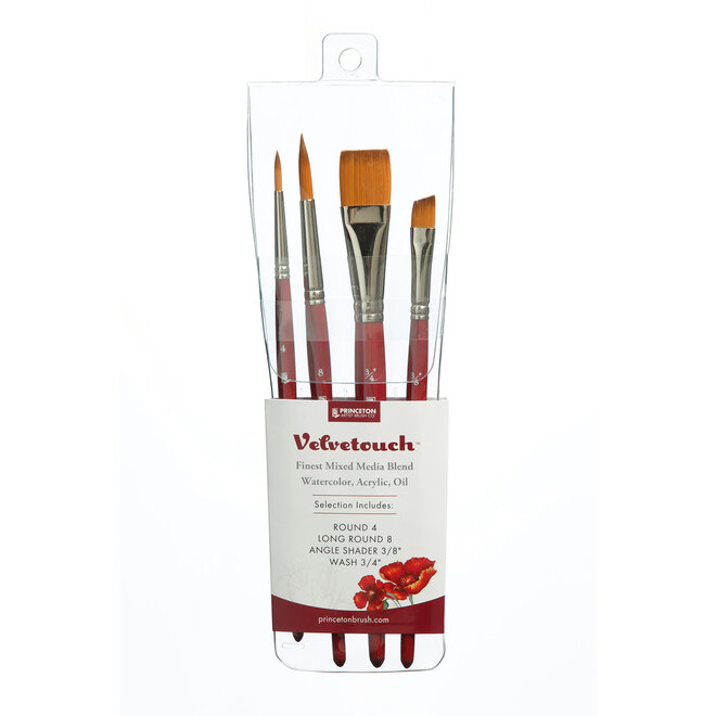 Princeton Velvetouch Brush Set 4 Piece