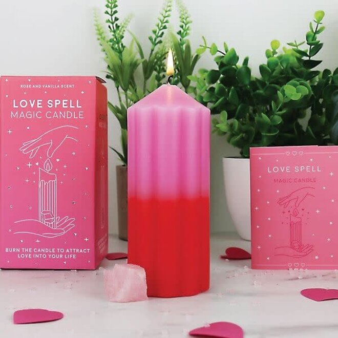 Love Spell Magic Candle - Rose & Vanilla Scent