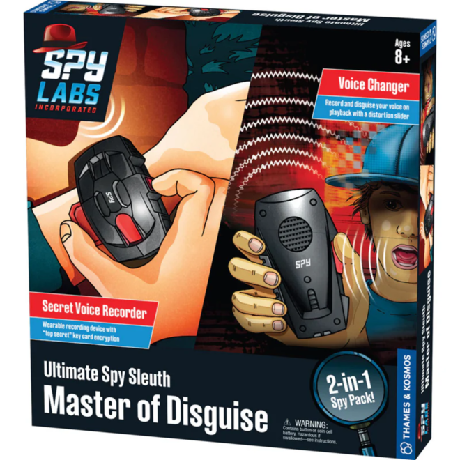 Thames & Kosmos: Spy Labs - Ultimate Spy Sleuth: Master of Disguise 2-in-1 Pack - Voice Changer & Secret Voice Recorder