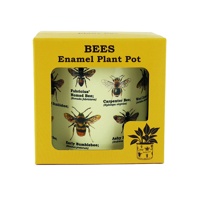Ecologie Enamel Plant Pot - Bees