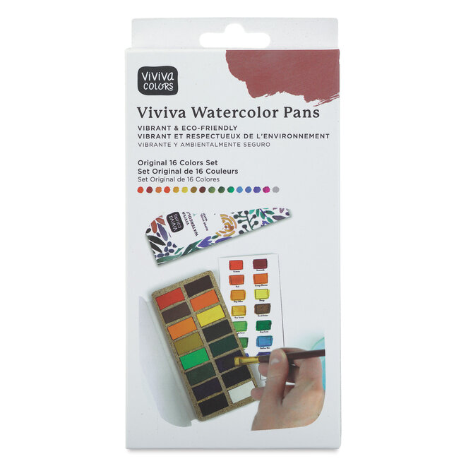 Viviva Watercolor Pans Sets Original 16 Colour