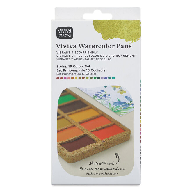 Viviva Watercolor Pans Sets Spring 16 Colour