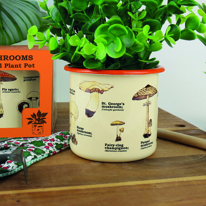 Ecologie Enamel Plant Pot - Mushrooms