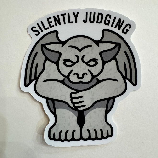 Silently Judging Gargoyle - Vinyl Sticker