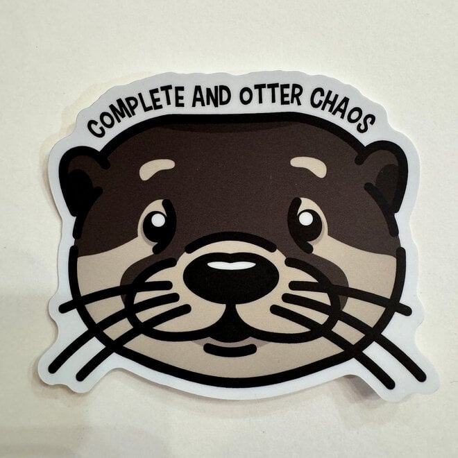 Complete and Otter Chaos River Otter - Vinyl Sticker