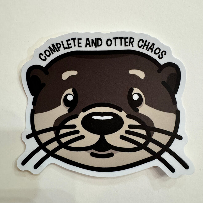 Complete and Otter Chaos River Otter - Vinyl Sticker