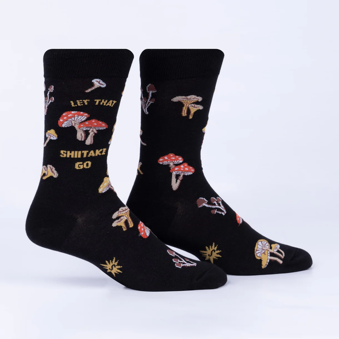 Sock It To Me: Men's Crew Socks - Let That Shiitake Go