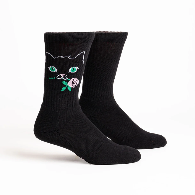 Athletic Ribbed Crew: Cattitude