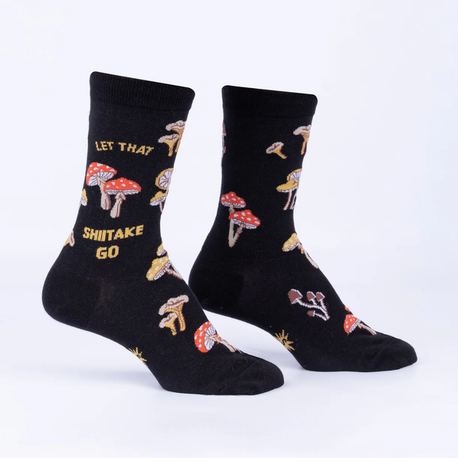 Sock It To Me: Women's Crew Socks - Let That Shiitake Go