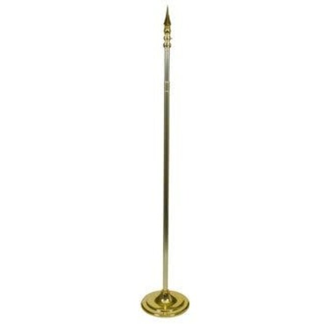 Spear Telescopic Gold Toned Aluminum Flagpole 1"x8'