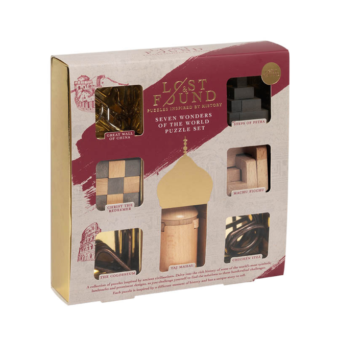 Lost & Found: Seven Wonders of the World Puzzle Set - 7pc