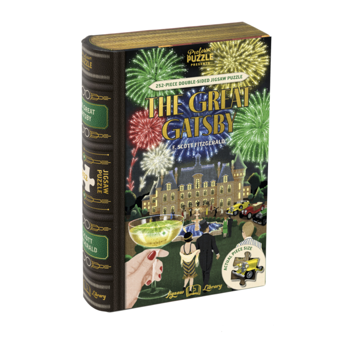 Professor Puzzle: Jigsaw Library - The Great Gatsby - 252 Piece Double Sided