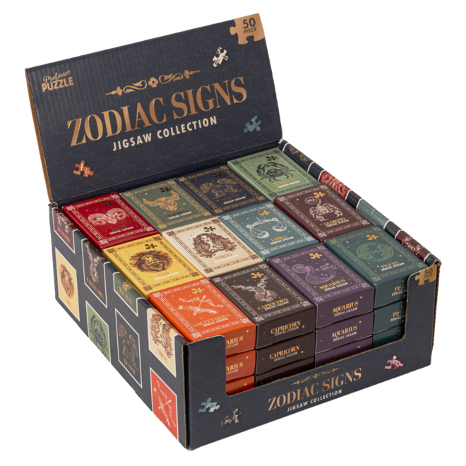 Professor Puzzle: Zodiac Signs Mini Jigsaw Puzzles - Individual (Ships in a Random Design)