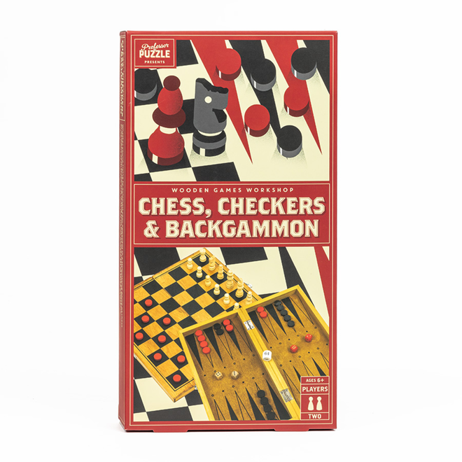 Wooden Games Workshop: Chess, Checkers, & Backgammon