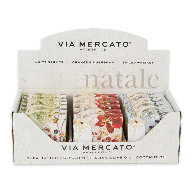 Via Mercato Natale Assorted Ornament Soap - 100g - Made in Italy