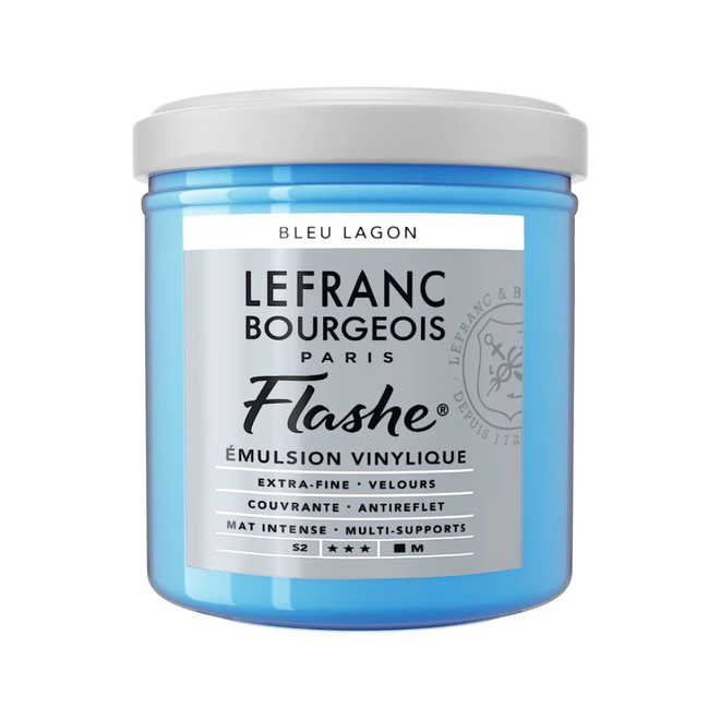 Lefranc & Bourgeois Flashe, Lagoon Blue, Matte Artist'S Color, 125Ml Jars