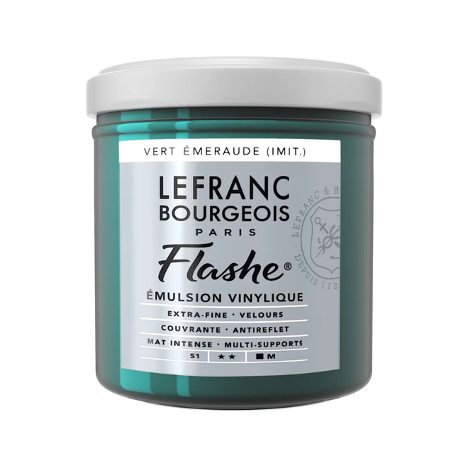 Lefranc & Bourgeois Flashe, Viridian Green Hue, Matte Artist'S Color, 125Ml