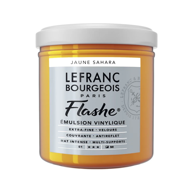 Lefranc & Bourgeois Flashe, Sahara Yellow, Matte Artist'S Color, 125Ml Jars