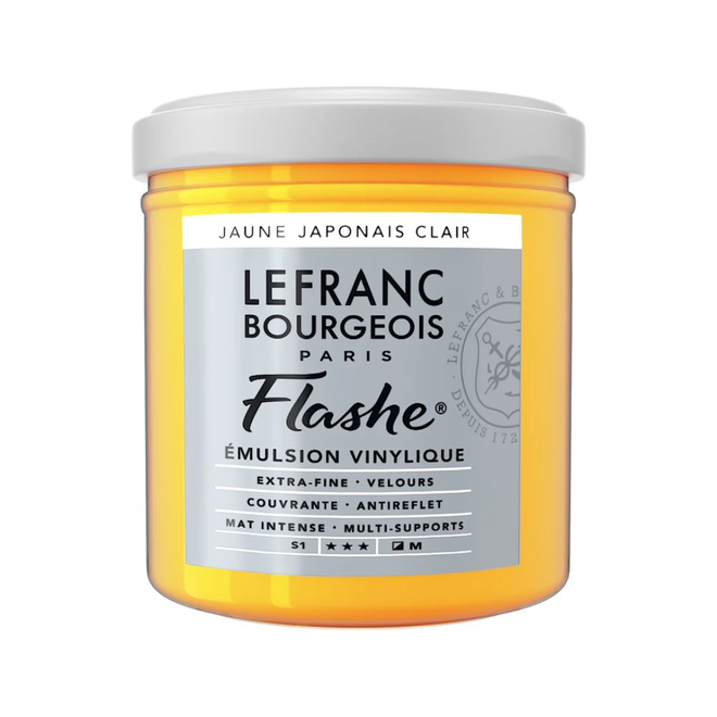 Lefranc & Bourgeois Flashe, Japanese Yellow Light, Matte Artist'S Color, 125Ml Jars