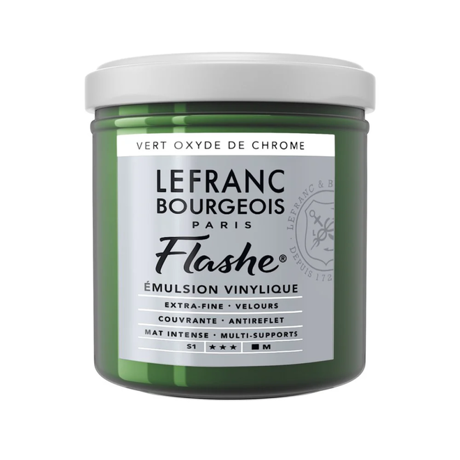 Lefranc & Bourgeois Flashe, Chrome Green, Matte Artist'S Color, 125Ml Jars