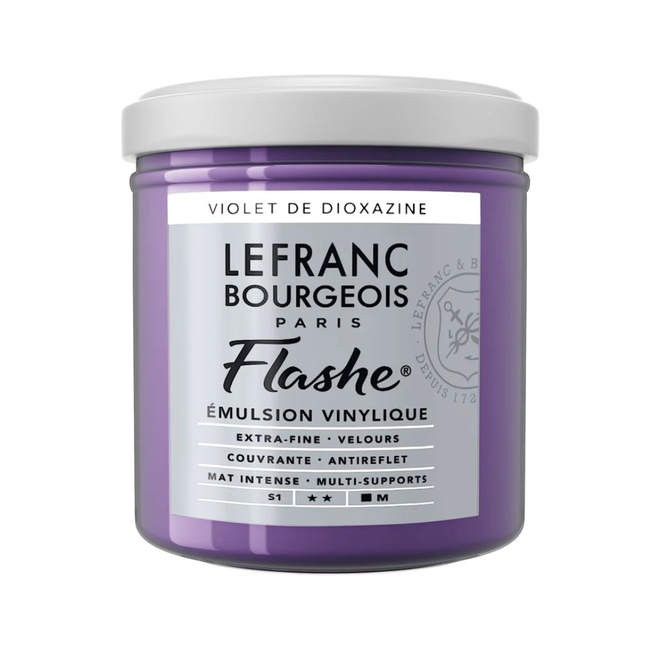 Lefranc & Bourgeois Flashe, Dioxazine Violet, Matte Artist'S Color, 125Ml Jars