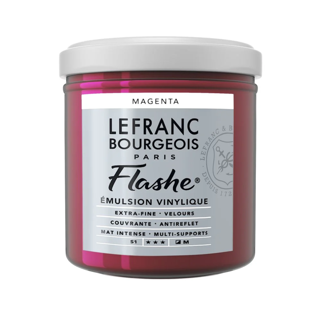Lefranc & Bourgeois Flashe, Magenta, Matte Artist'S Color, 125Ml Jars