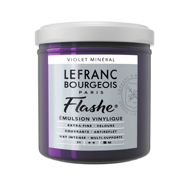 Lefranc & Bourgeois Flashe, Mineral Violet, Matte Artist'S Color, 125Ml Jars