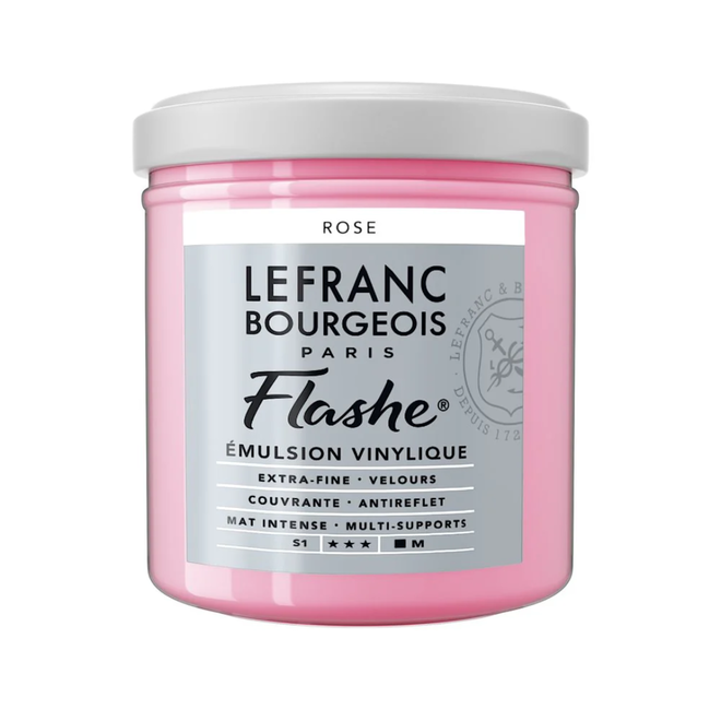 Lefranc & Bourgeois Flashe, Rose, Matte Artist'S Color, 125Ml Jars