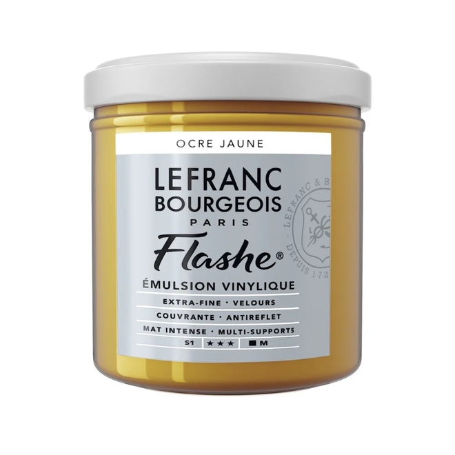 Lefranc & Bourgeois Flashe, Yellow Ochre, Matte Artist'S Color, 125Ml Jars