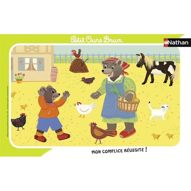 Nathan 15pc Puzzle - Petit Ours Brun a la Ferme