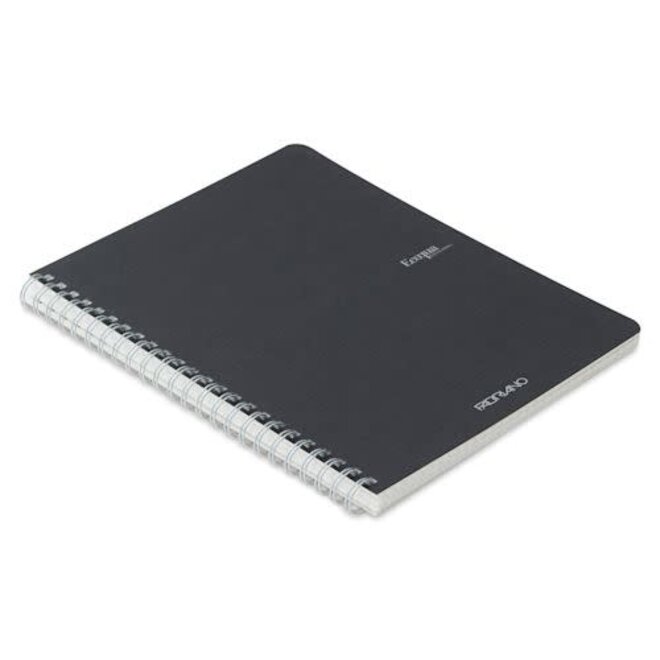 Fabriano Ecoqua Plus Glue-Bound Notebooks Graph A5 5.8X8.3 Inch Black 70 Sheets