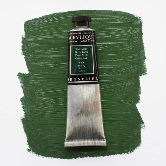 Sennelier Extra-Fine Artists' Acrylics 213 Green Earth Series 1 60Ml Tube