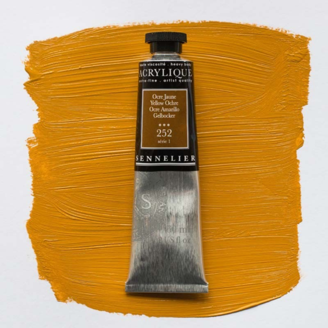 Sennelier Extra-Fine Artists' Acrylics 252 Yellow Ochre Series 1 60Ml Tube