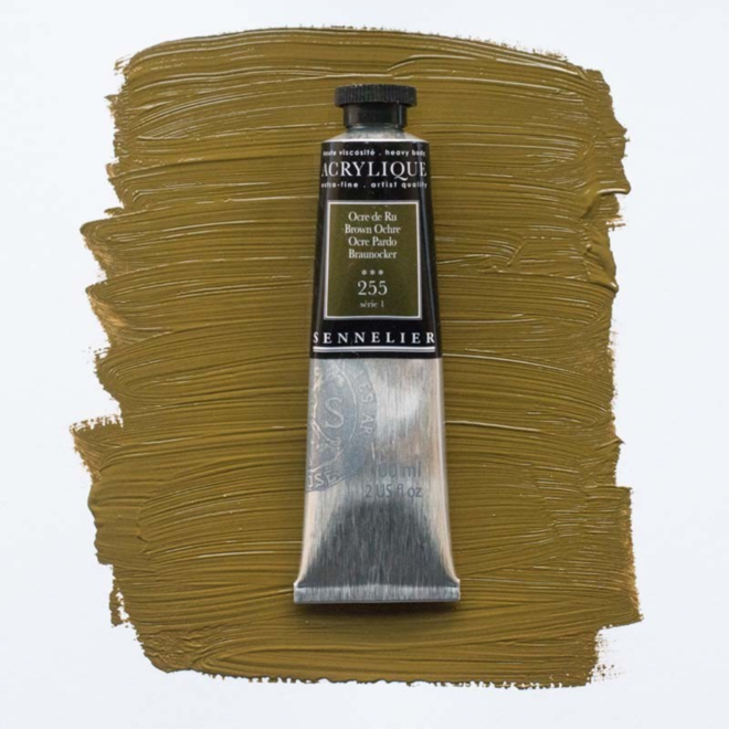 Sennelier Extra-Fine Artists' Acrylics 255 Brown Ochre Series 1 60Ml Tube