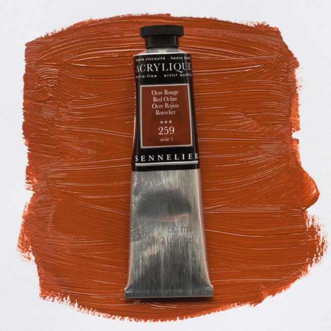 Sennelier Extra-Fine Artists' Acrylics 259 Red Ochre Series 1 60Ml Tube