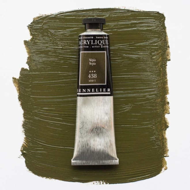 Sennelier Extra-Fine Artists' Acrylics 438 Sepia Series 1 60Ml Tube