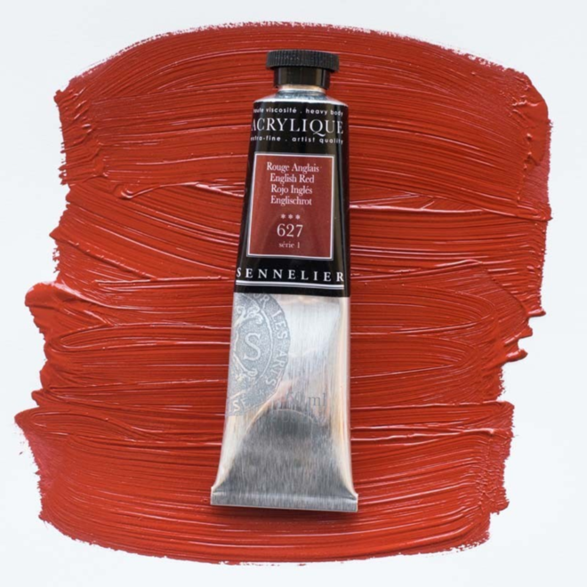 Sennelier Extra-Fine Artists' Acrylics 627 English Red Series 1 60Ml Tube