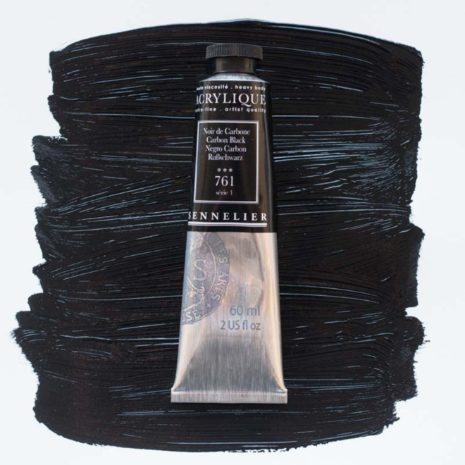 Sennelier Extra-Fine Artists' Acrylics 761 Carbon Black Series 1 60Ml Tube