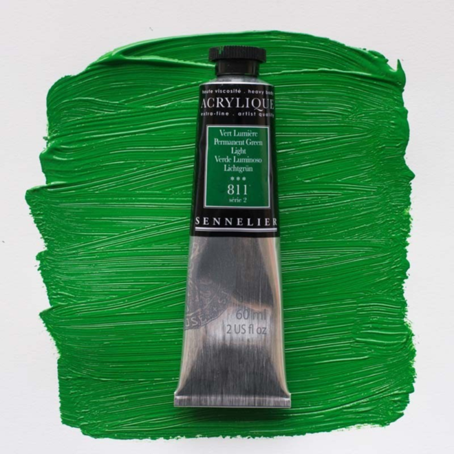 Sennelier Extra-Fine Artists' Acrylics 811 Permanent Green Light Series 2 60Ml Tube