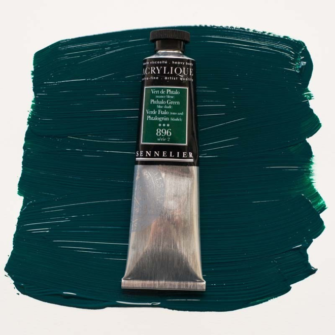 Sennelier Extra-Fine Artists' Acrylics 896 Phthalo Green (Blue Shade) Series 2 60Ml Tube