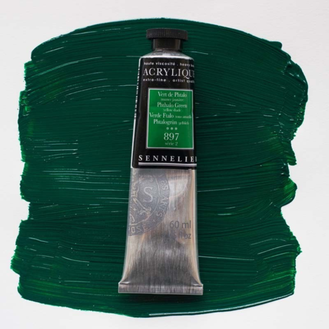 Sennelier Extra-Fine Artists' Acrylics 897 Pthalo Green (Yellow Shade) Series 2 60Ml Tube