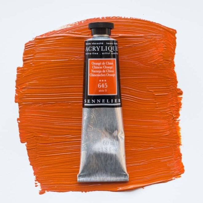 Sennelier Extra-Fine Artists' Acrylics 645 Chinese Ornge Series 3 60Ml Tube