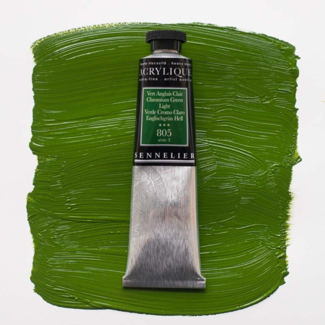 Sennelier Extra-Fine Artists' Acrylics 805 Chromium Green Light Series 3 60Ml Tube