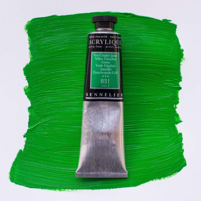 Sennelier Extra-Fine Artists' Acrylics 831 Yellow Cinnabar Green Series 3 60Ml Tube