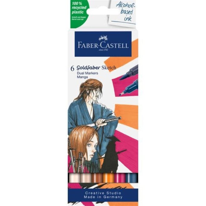 Faber-Castell Goldfaber Alcohol Sketch Marker Manga Set Of 6