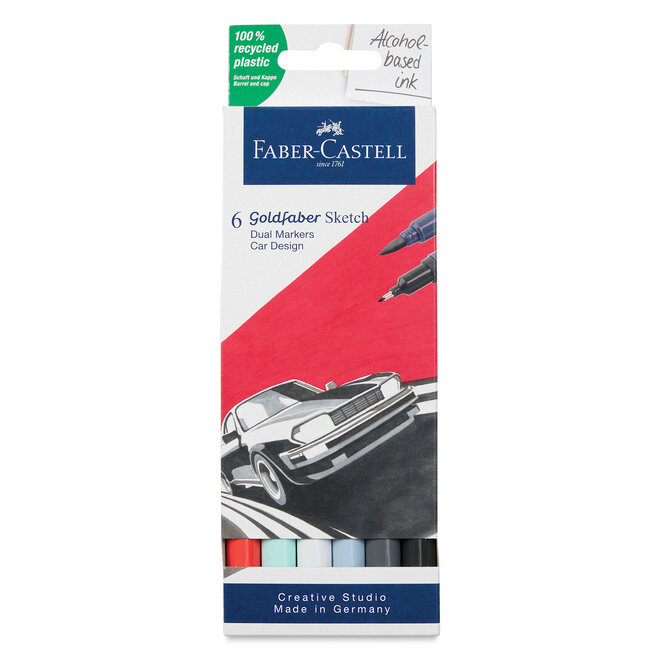 Faber-Castell Goldfaber Alcohol Sketch Marker Car Design Set Of 6