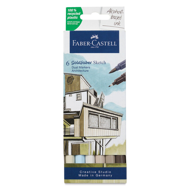 Faber-Castell Goldfaber Alcohol Sketch Marker Architecture Set Of 6